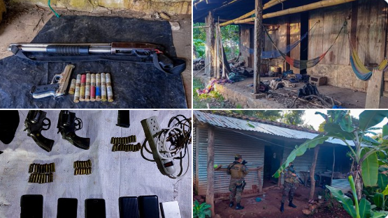 Fuerza Armada incauta armas y municiones en refugios de pandilleros