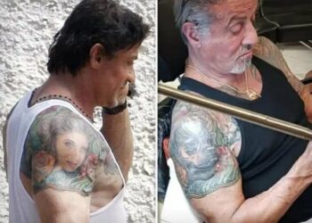 Sylvester Stallone reemplazó el tatuaje de Jennifer Flavin que tenía en el brazo con una imagen de su famoso perro Butkus