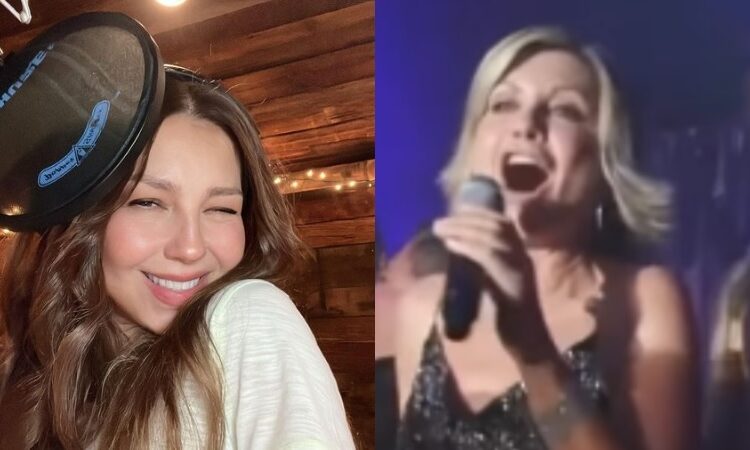 Thalía hace homenaje a Olivia Newton-John y recuerda cuando cantó con ella
