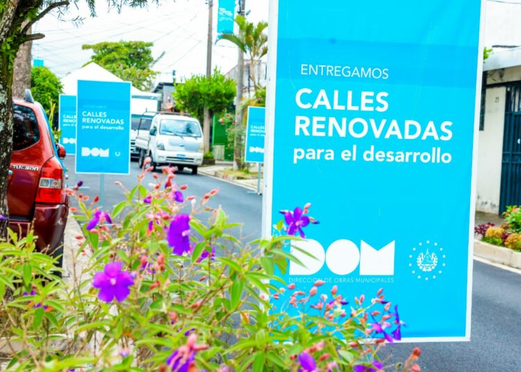 DOM finaliza renovación de la red vial en Santa Tecla 
