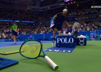 (VIDEO) Nick Kyrgios tuvo un ataque de ira tras ser eliminado del US Open