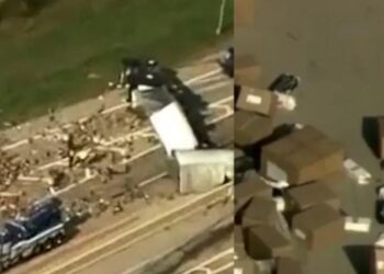 Un accidente en Oklahoma dejó miles de juguetes sexuales desparramados sobre la carretera