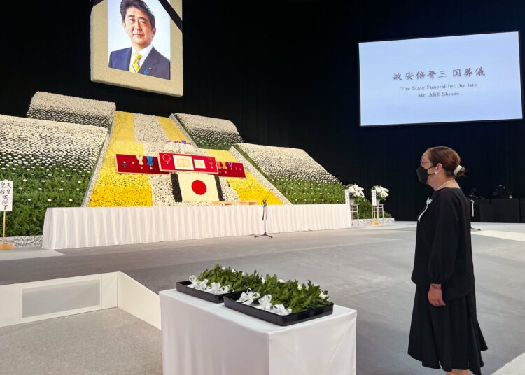 Canciller Alexandra Hill asiste al Funeral de Estado del ex primer ministro de Japón Shinzo Abe