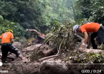 Protección Civil trabaja para despejar vías hacia Jujutla, en Ahuachapán, y Joateca en Morazán