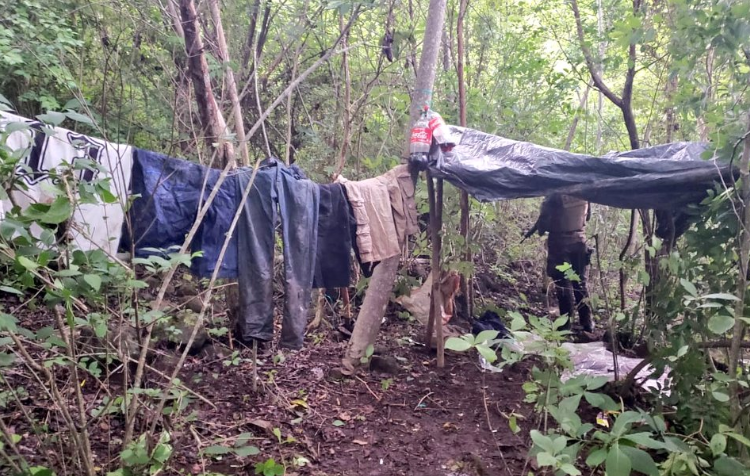 Más de 190 campamentos clandestinos han desmantelado las autoridades en lo que va del régimen de excepción