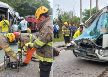 Cuatro personas lesionadas en accidente de tránsito sobre carretera hacia Comalapa, cerca de Montelimar