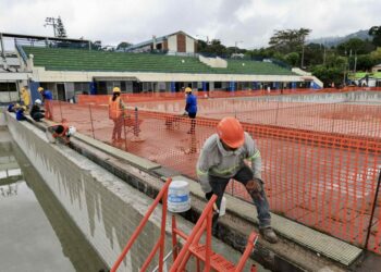 Avanzan los trabajos en diferentes escenarios deportivos que albergarán los Juegos Centroamericanos y del Caribe San Salvador 2023
