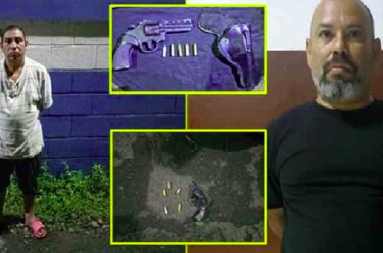 Autoridades capturaron a sujetos que circulaban con armas de fuego en Nahuizalco, Sonsonate