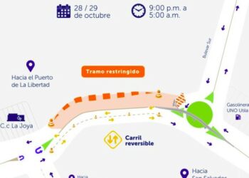 Paso restringido desde desnivel Utila hasta La Joya a partir de esta noche