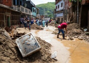 Por las intensas lluvias, más de 1.000 viviendas han resultado afectadas en el noroeste de Venezuela