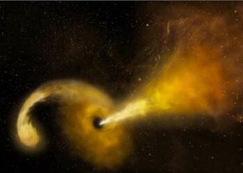 Descubren un agujero negro «eructando» una estrella que devoró hace años
