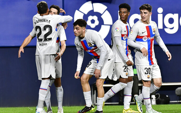 Barcelona venció 2-1 al Osasuna y sigue líder