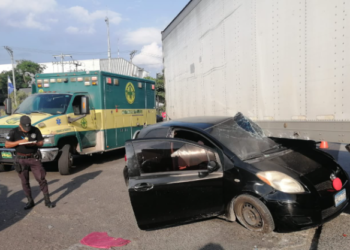 Reportan accidente de tránsito en El Trébol, carretera hacia Santa Tecla