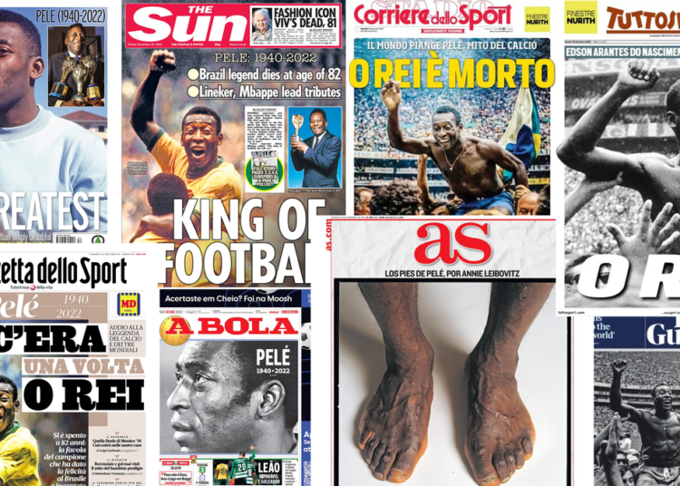 Las portadas de los periódicos del mundo por la muerte de Pelé
