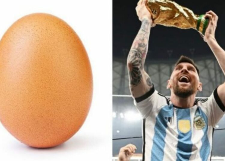 El huevo ‘instagramer’ reacciona tras ser destronado por Messi