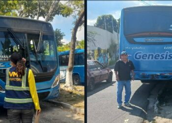 VIDEO | Sancionan a busero que fue grabado circulando sobre andén peatonal