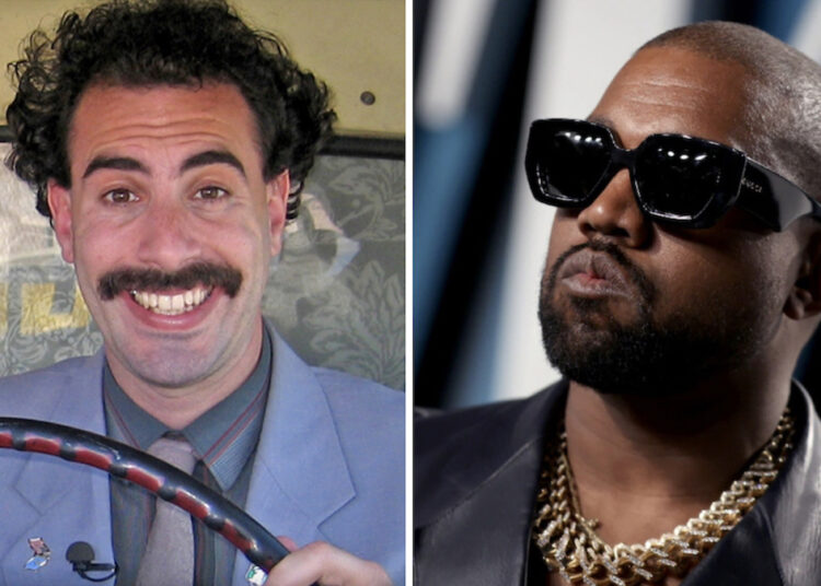 Sacha Baron Cohen se burla de Kanye West como Borat: «es demasiado antisemita, incluso en Kazajistán»
