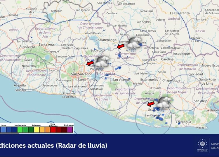 Lluvias y lloviznas aisladas en San Salvador, Cuscatlán, Cabañas y Usulután en plena despedida de Año Viejo