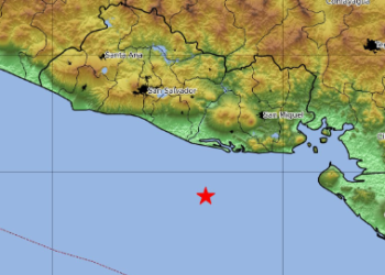 Se reporta sismo de 5.9 frente a la costa de Usulután