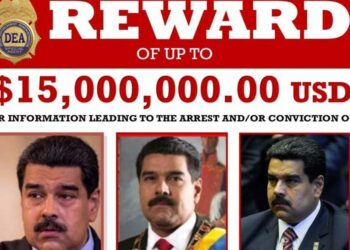 Estados Unidos mantiene vigente la recompensa de 15 millones de dólares por la captura del presidente venezolano Nicolás Maduro