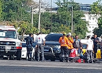Motociclista lesionado en accidente Alameda Juan Pablo II