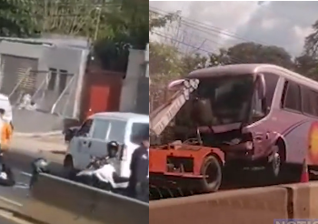 Fuerte accidente de tránsito en carretera Panamericana