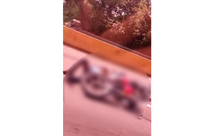 VIDEO | Motociclista lesionado en accidente Santa Tecla