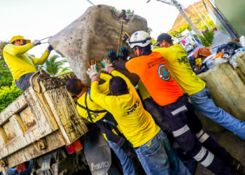 Autoridades desarrollan jornada de limpieza y de recolección de desechos sólidos en San Vicente