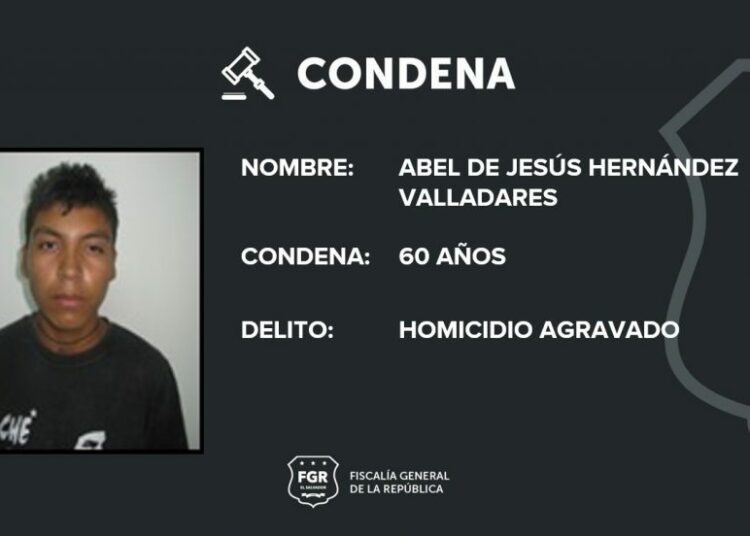 60 años de prisión para pandillero que asesinó a dos jóvenes que se negaron a ser miembros de la mara en San Vicente