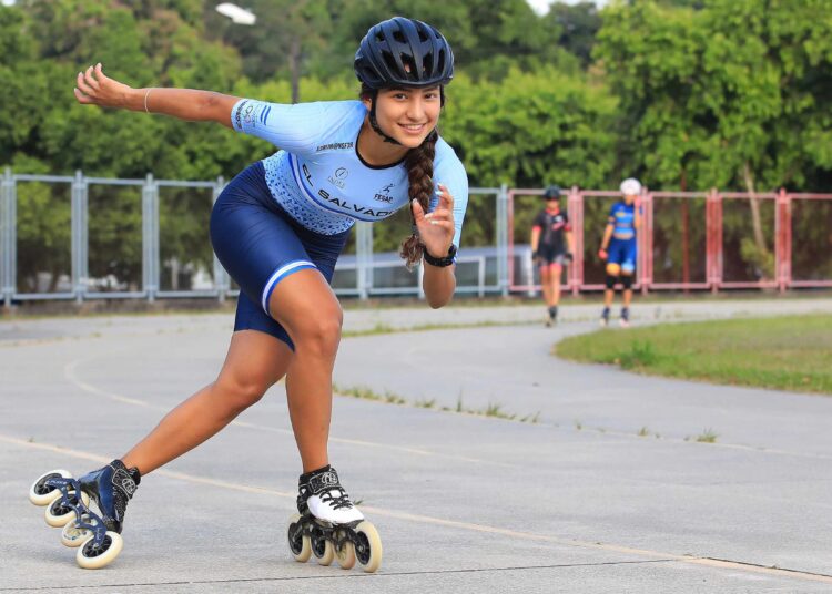 Los patinadores salvadoreños Ivonne Nóchez y Marvin Rodríguez se preparan en Cali con miras a los Juegos San Salvador 2023