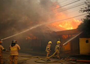 Cuatro personas murieron por los virulentos incendios forestales que azotan el centro de Chile