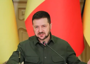 El presidente de Ucrania Volodomir Zelenski en el aniversario de la guerra aseguró que fue «un año de dolor, tristeza y unidad»