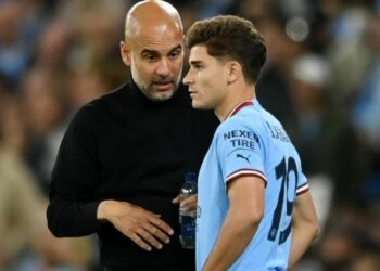 Josep Guardiola explicó la suplencia de Julián Álvarez en Manchester City