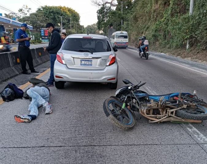 Motociclista resulta lesionado tras percance vial sobre carretera en La Libertad