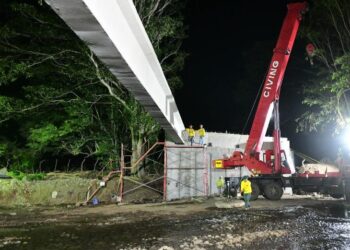 Construcción de puente en cantón Apancoyito, Sonsonate refleja 60% de avance según MOP