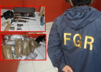 GALERÍA | FGR allana apartamento utilizado como bodega para almacenar drogas y armas en Santo Tomás