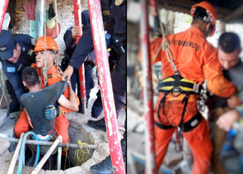 Rescatan a hombre que cayó en un pozo de 20 metros de profundidad