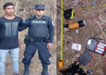 Capturan a pandillero con explosivos diseñados para detonarlos a control remoto