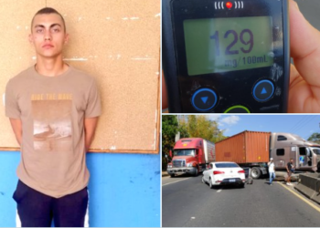 Capturan a conductor borracho acusado de ser el responsable del accidente de una rastra en carretera de Santa Ana hacia San Salvador