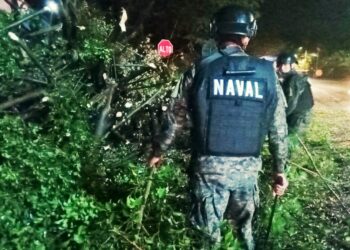 Fuerza Armada realizó labores de emergencia por la fuerte lluvia del domingo 