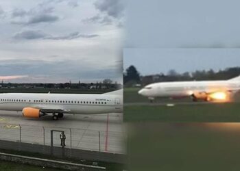 Se incendió el motor de avión del Arsenal femenil al momento del despegue