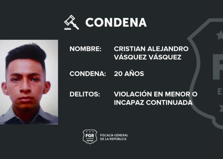 Violador es condenado a 20 años tras abusar de una menor de edad