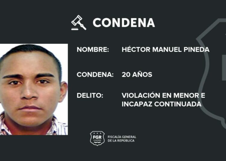 Hombre recibe condena de 20 años por violar en repetidas ocasiones a un menor de edad