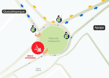 Reorientarán el tránsito vehicular en redondel Integración desde Quezaltepeque hacia Apopa por la noche