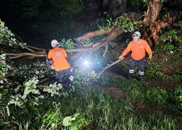 Autoridades de rescate brindaron atención a emergencias provocadas por las lluvias de anoche