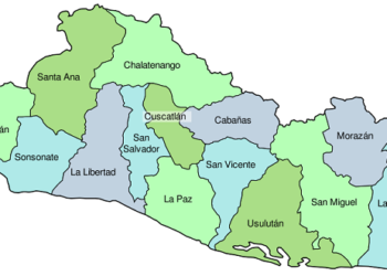 Esta sería la distribución de los 44 municipios de El Salvador