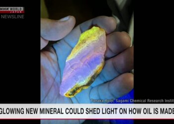 Descubren en Japón un mineral que emite luz brillante