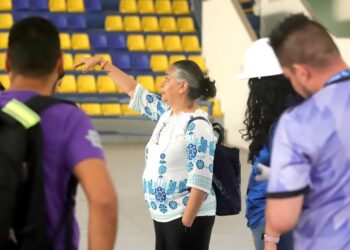 Delegada Técnica Internacional (DTI) de gimnasia de trampolín satisfecha con el Complejo Deportivo de Ciudad Merliot