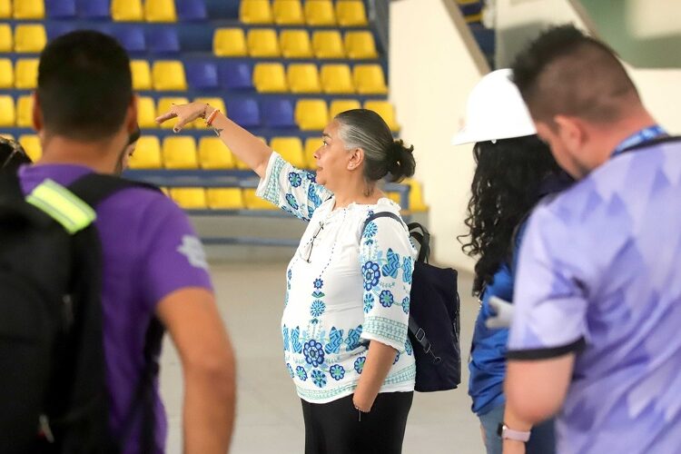 Delegada Técnica Internacional (DTI) de gimnasia de trampolín satisfecha con el Complejo Deportivo de Ciudad Merliot