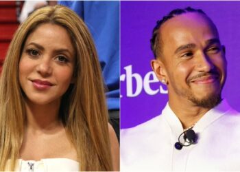 Shakira y Hamilton no ocultan su relación, se besan en público